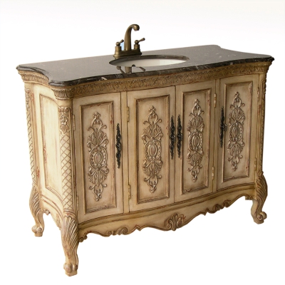 Antique Bathroom vanity cabinet 50 inch With Hand Cared Furniture